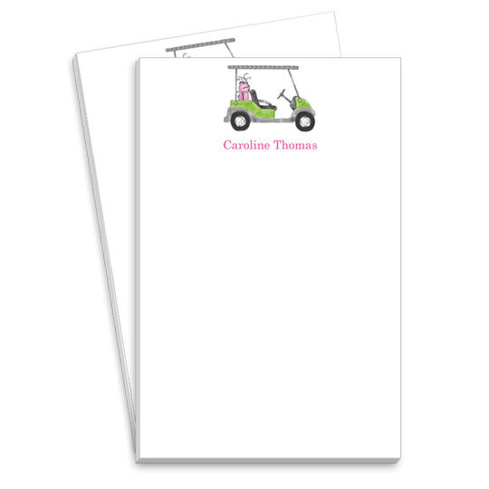 Pink Golf Cart Notepads